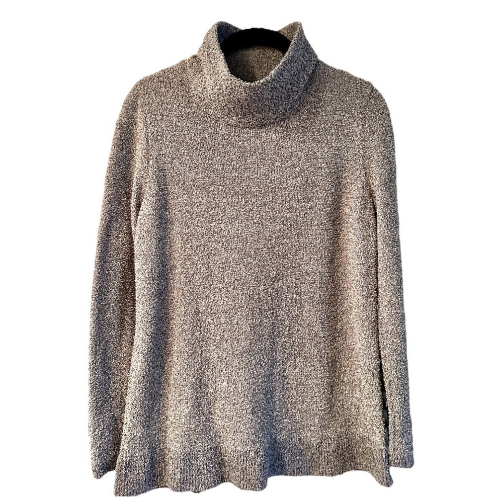 OLD NAVY, WOMENS MOCK TURTLENECK SWEATER IN A GREY, STRETCHY KNIT FABRIC. SIZE S